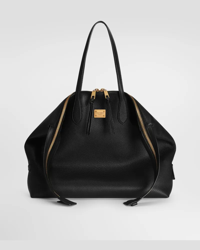 Dolce & Gabbana Borsa A Spalla Vittoria In Pelle Di Vitello - Donna Borse Shopping Nero Nero