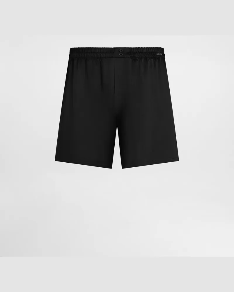 Dolce & Gabbana Boxer In Raso Di Seta - Uomo Intimo E Loungewear Nero Nero