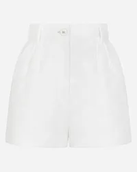 Dolce & Gabbana Shorts In Jacquard Con Logo Dg Allover - Donna Pantaloni E Shorts Bianco Bianco