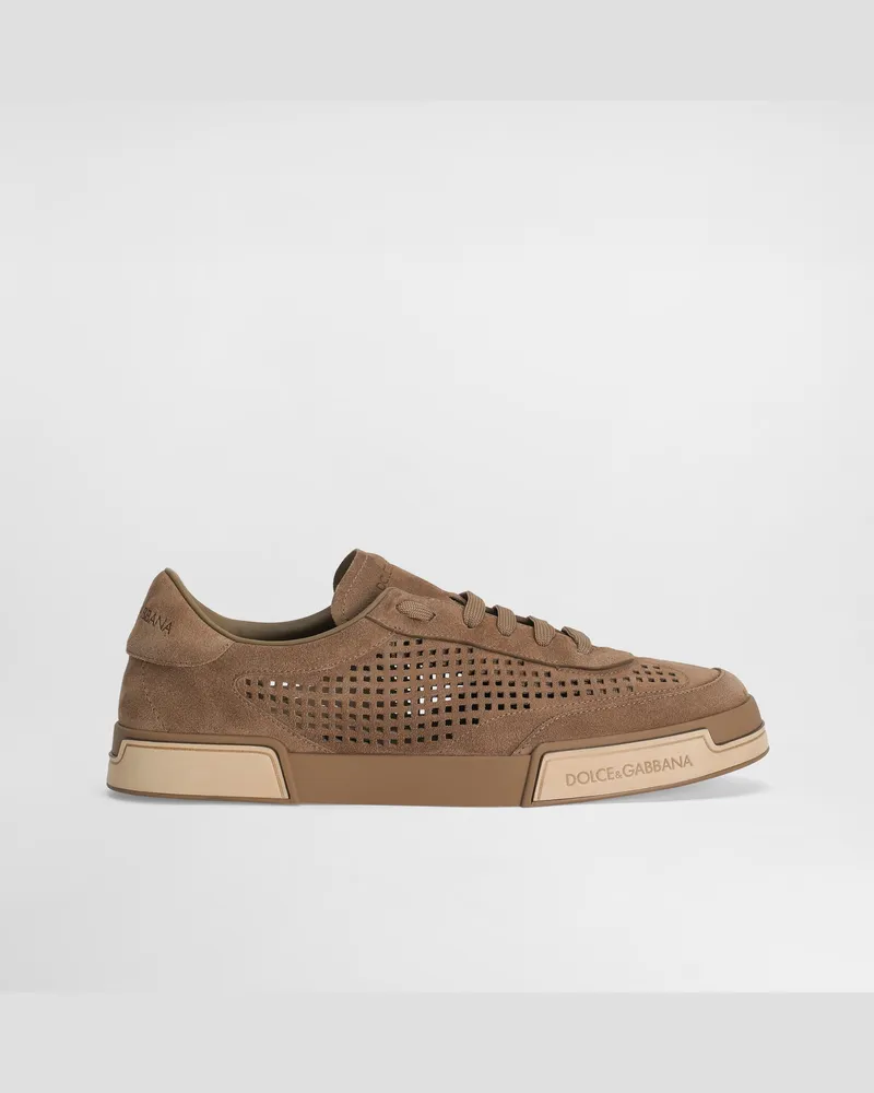 Dolce & Gabbana Scarpa Portofino Yacht In Suede - Uomo Stringate Beige Beige
