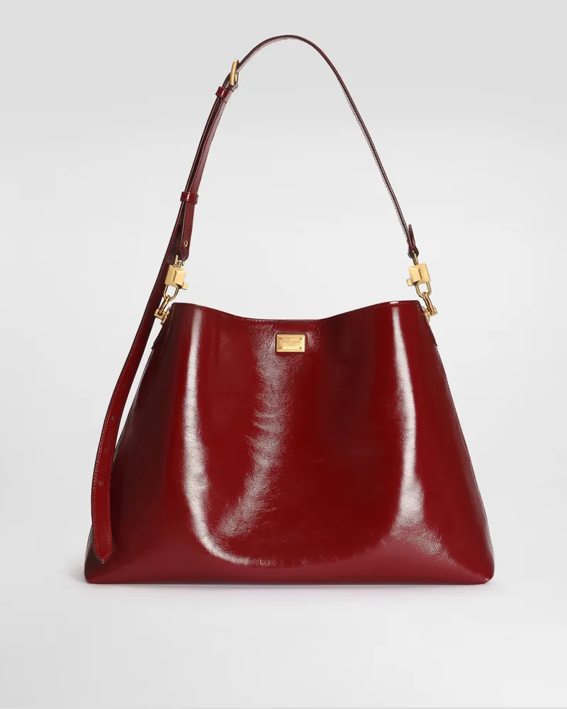 Dolce & Gabbana Borsa A Spalla Vittoria Grande In Pelle Di Vitello - Donna Borse A Spalla E Tracolla Rosso Rosso