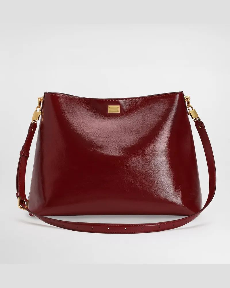 Dolce & Gabbana Borsa A Spalla Vittoria Grande In Pelle Di Vitello - Donna Borse A Spalla E Tracolla Rosso Rosso