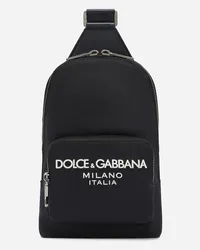 Dolce & Gabbana Zaino A Tracolla In Nylon - Uomo Zaini E Marsupi Blu Nylon Blu