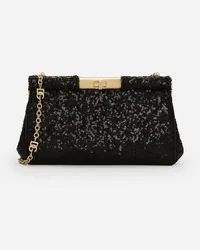 Dolce & Gabbana Borsa A Spalla Marlene Media - Donna Borse A Spalla E Tracolla Nero Nero