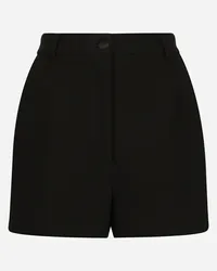 Dolce & Gabbana Shorts In Doppio Crêpe Di Lana - Donna Pantaloni E Shorts Nero Nero