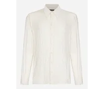 Camicia Over In Charmeuse Di Seta Stretch - Uomo Camicie Bianco Seta