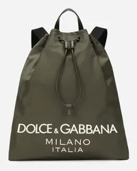 Dolce & Gabbana Zaino In Nylon - Uomo Zaini E Marsupi Verde Nylon Verde