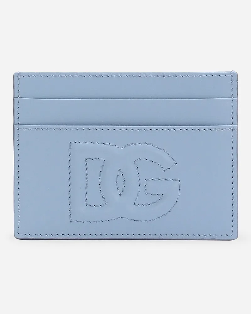 Dolce & Gabbana Portacarte Dg Logo - Donna Portafogli E Piccola Pelletteria Celeste Pelle Celeste