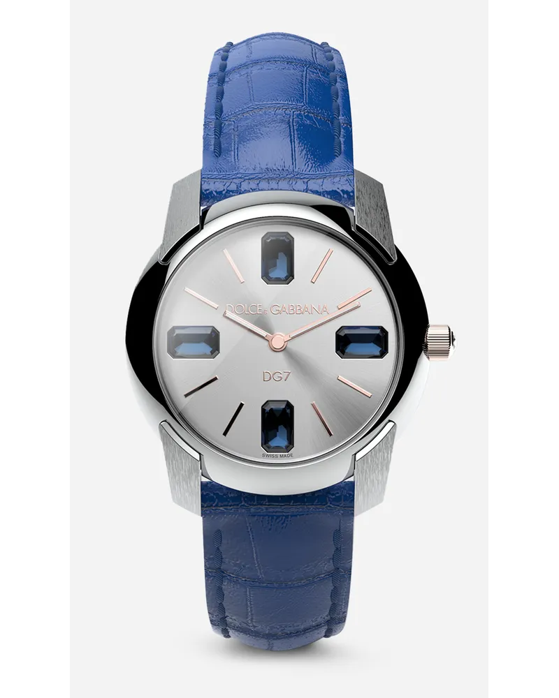 Dolce & Gabbana Watch With Alligator Strap - Donna Orologi Blu Blu