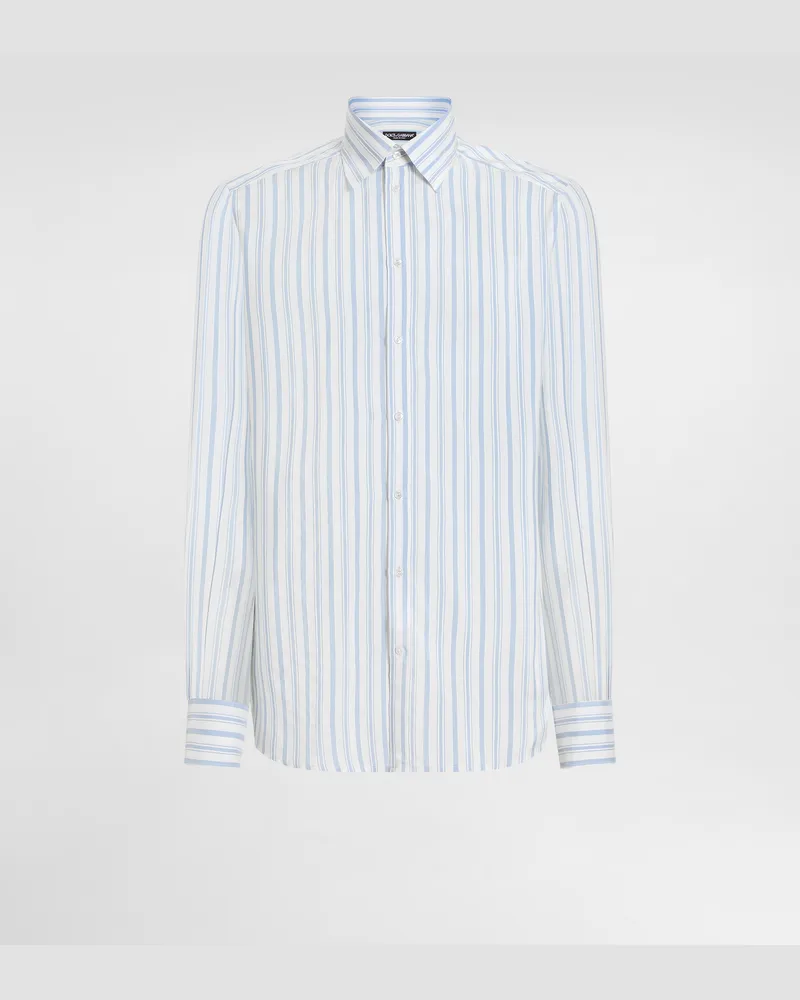 Dolce & Gabbana Camicia In Cotone Rigato - Uomo Camicie Multicolore Rigato