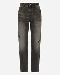 Dolce & Gabbana Jeans Boyfriend In Denim Blu Scuro - Donna Denim Multicolore Cotone Variante