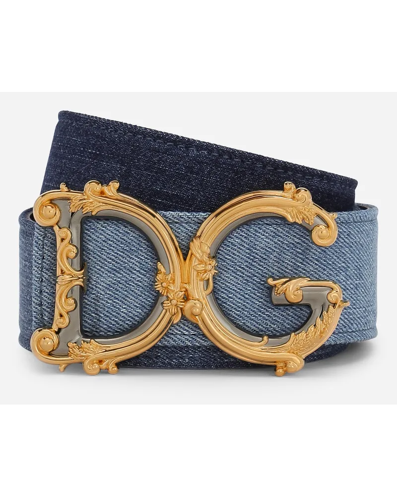 Dolce & Gabbana Cintura Dg Girls - Donna Cinture Denim Denim Denim