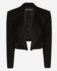 Dolce & Gabbana Spencer Tuxedo In Gabardina Di Lana - Donna Giacche E Blazer Nero Nero