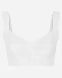 Dolce & Gabbana Corset Top - Donna Camicie E Top Bianco Raso Bianco