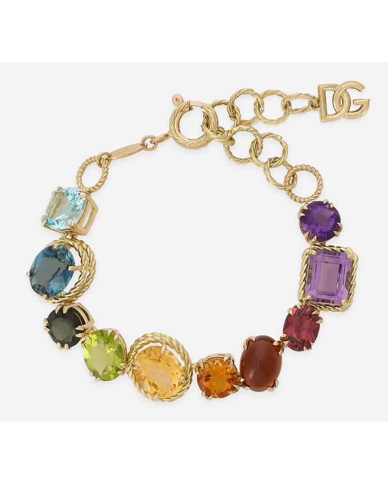 Dolce & Gabbana Bracelet With Multi-colored Gems - Donna Bracciali Oro Oro Oro