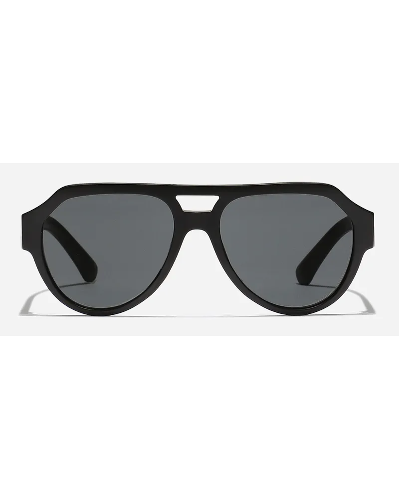 Dolce & Gabbana Occhiali Da Sole Mirror Logo - Uomo Occhiali Da Sole Nero Generic