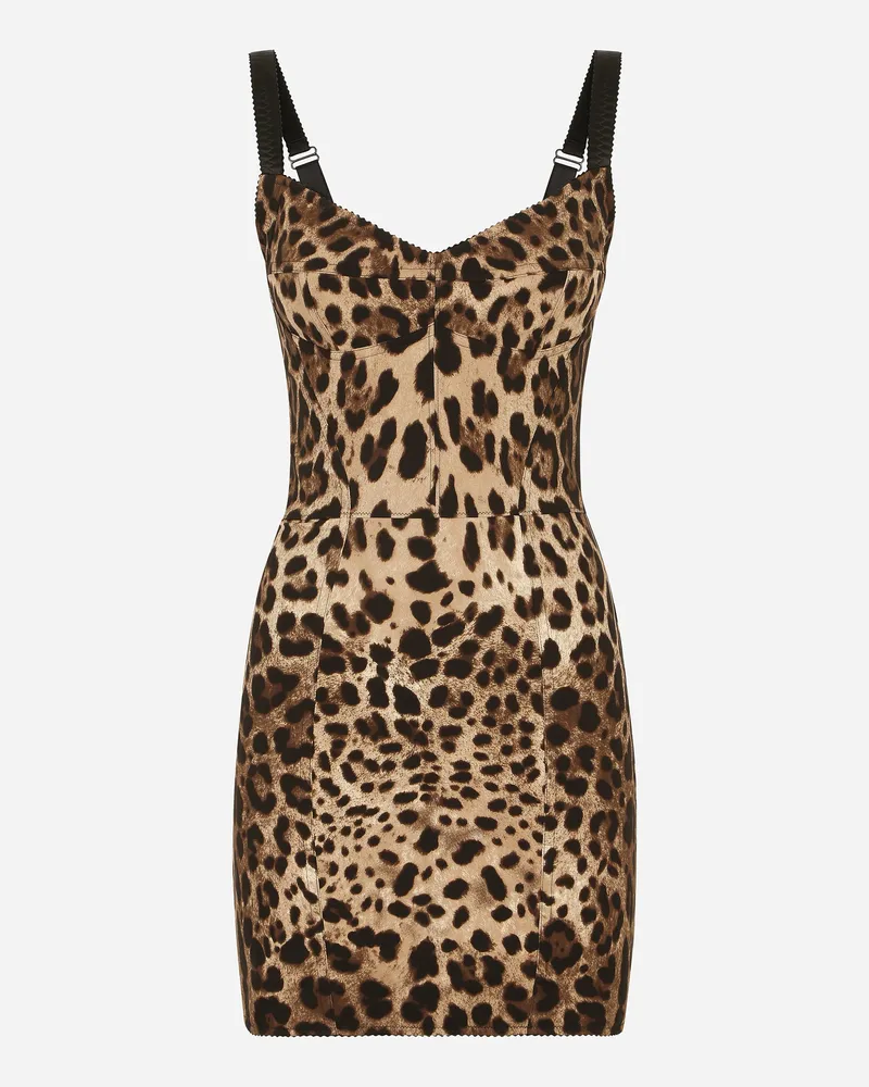 Dolce & Gabbana Abito Corsettiera - Donna Abiti Stampa Animalier Leo