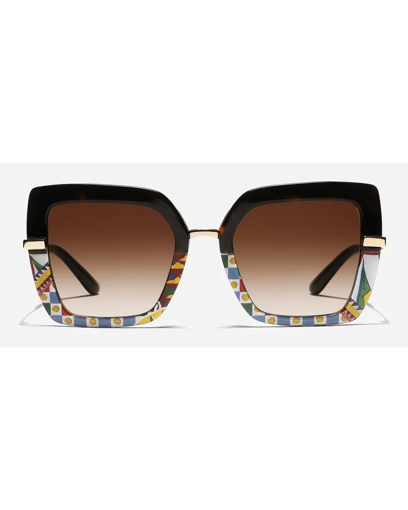 Dolce & Gabbana Half Print Sunglasses - Donna Icons Stampa Carretto Generic