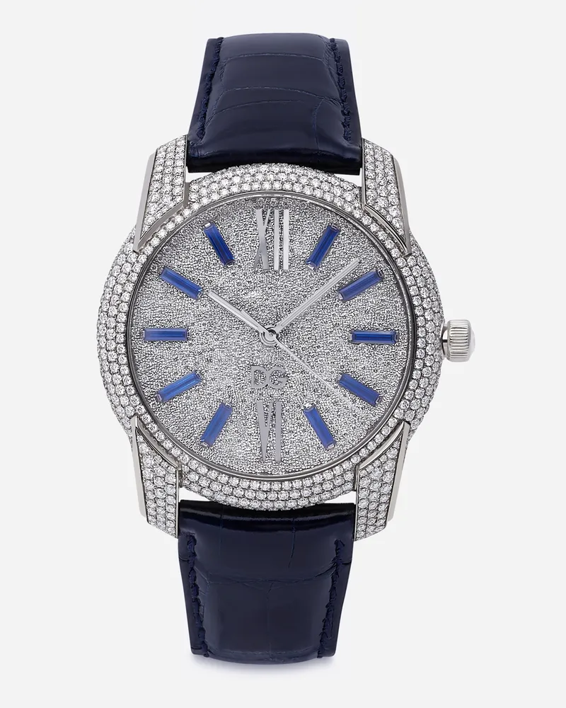 Dolce & Gabbana Orologio Oro E Pavé Di Diamanti - Uomo Orologi Blu/oro Bianco Blu