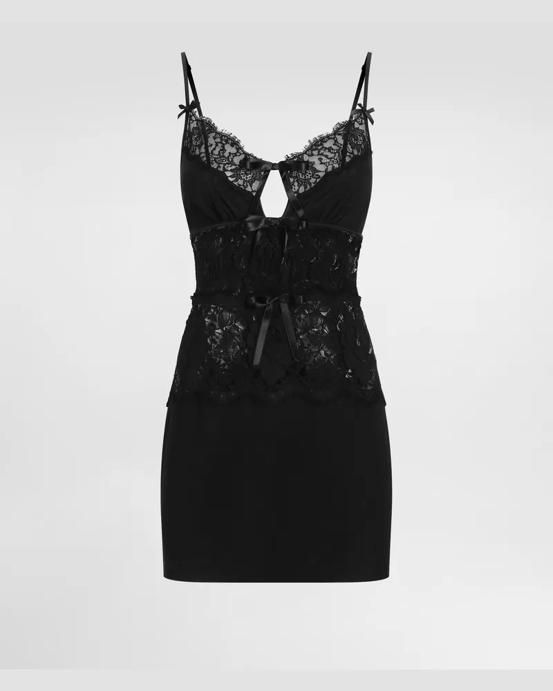 Dolce & Gabbana Abito In Georgette Di Seta - Donna Abiti Nero Nero