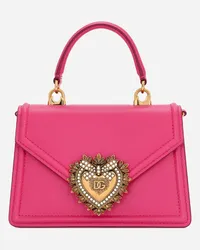 Dolce & Gabbana Borsa Devotion Piccola In Pelle Di Vitello - Donna Borse A Spalla E Tracolla Rosa Pelle Rosa