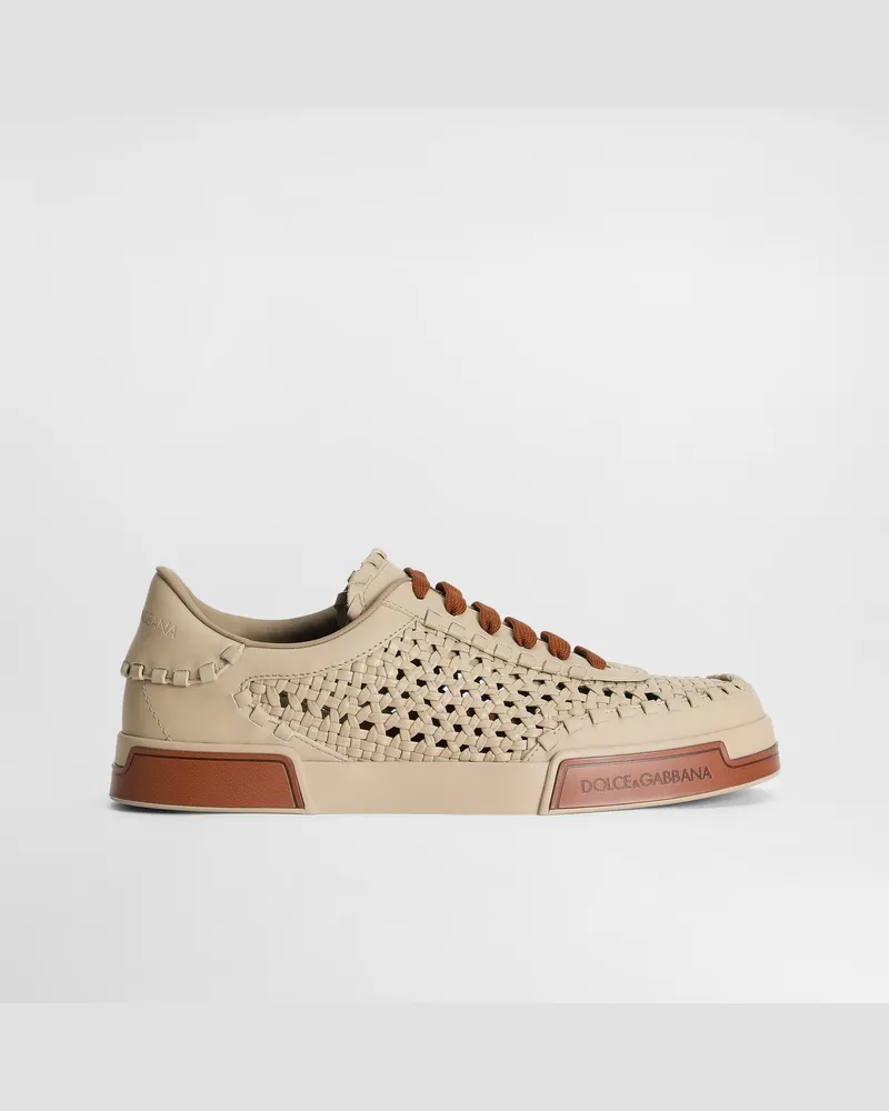 Dolce & Gabbana Scarpa Portofino Yacht - Uomo Stringate Beige Beige