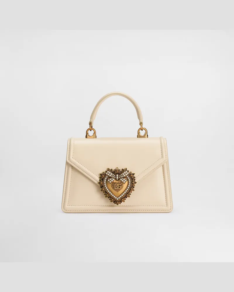 Dolce & Gabbana Top Handle Devotion Piccola - Donna Borse A Spalla E Tracolla Panna Pelle Panna