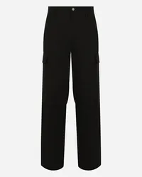 Dolce & Gabbana Pantalone Cargo In Cotone - Uomo Pantaloni E Shorts Nero Nero