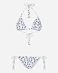 Dolce & Gabbana Bikini A Triangolo Stampa Pois - Donna Beachwear Stampa Stampa