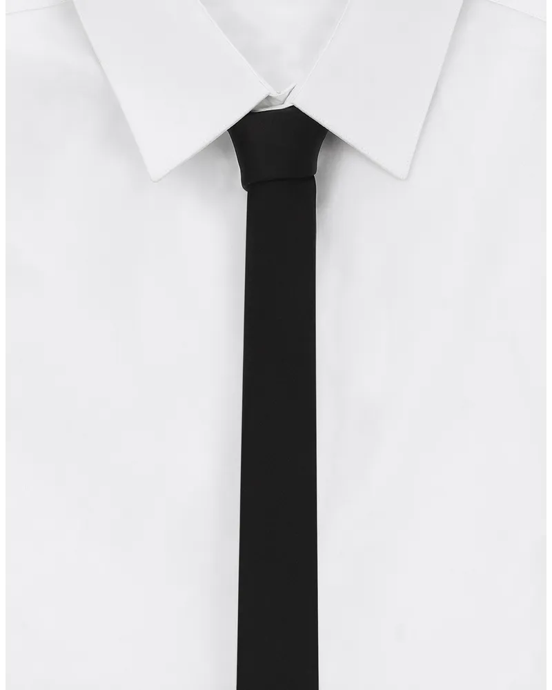 Dolce & Gabbana 4-cm Silk Satin Blade Tie - Uomo Cravatte E Pochette Blu Tessuto Blu