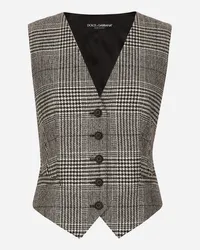 Dolce & Gabbana Gilet In Principe Di Galles - Donna Giacche E Blazer Multicolore Quadri-check-tartan