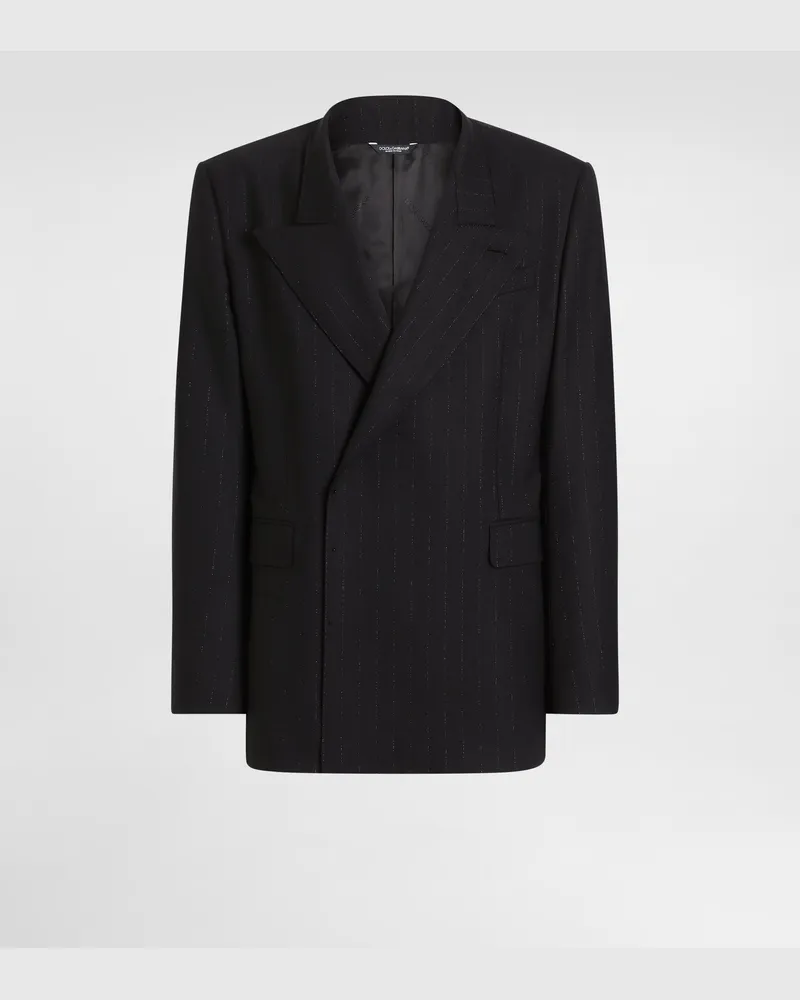 Dolce & Gabbana Giacca Doppiopetto Sicilia In Lana Gessata - Uomo Collection Rigato