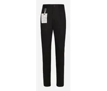 Pantalone Sartoriale In Cotone Stretch - Uomo Pantaloni E Shorts Nero Cotone