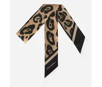 Dolce & Gabbana Leopard-print Twill Headscarf - Donna Sciarpe E Foulard Multicolore Multicolore