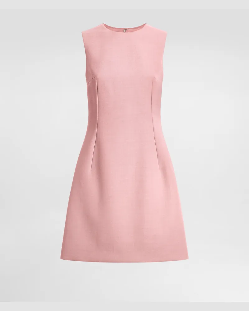 Dolce & Gabbana Abito Midi A Clessidra In Crêpe Di Lana - Donna Abiti Rosa Rosa