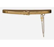 Cintura Con Catena - Donna Cinture Oro Pelle