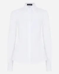 Dolce & Gabbana Camicia In Popeline Stretch - Donna Camicie E Top Bianco Cotone Bianco