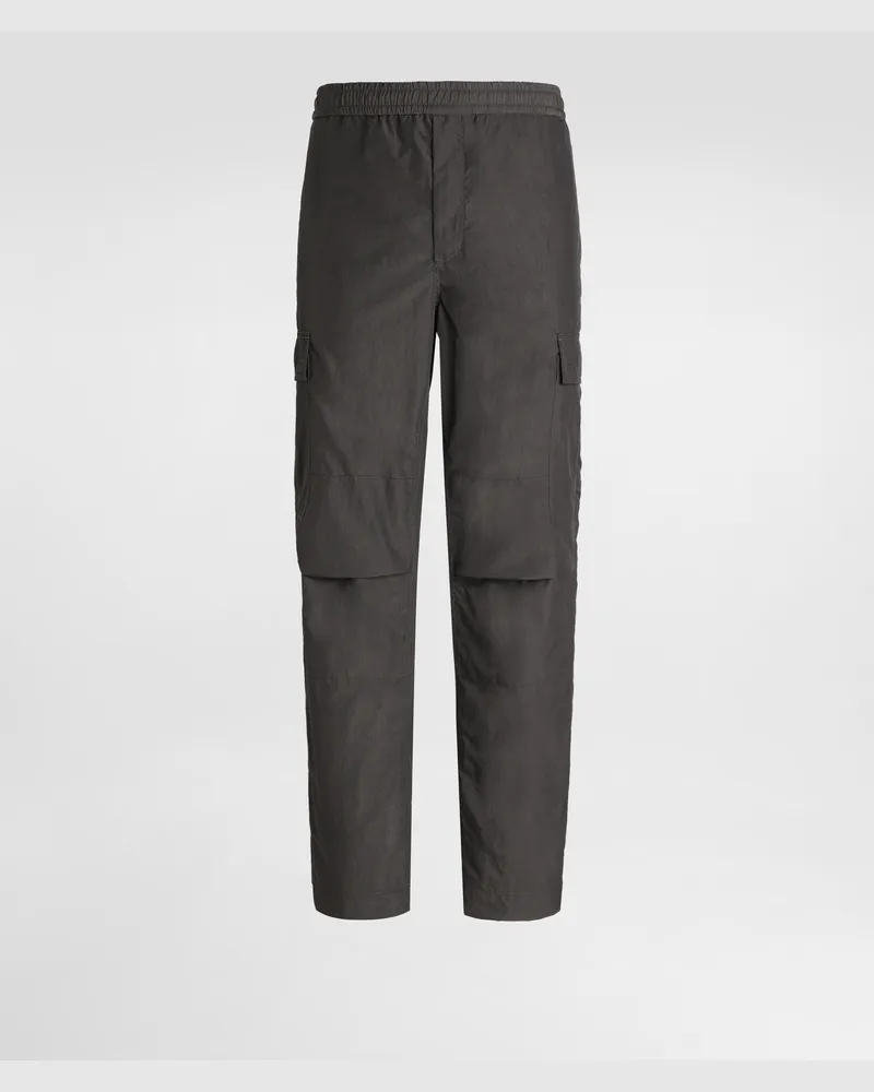 Dolce & Gabbana Pantaloni Cargo In Tessuto Tecnico - Uomo Pantaloni E Shorts Grigio Grigio