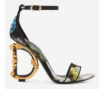 Sandalo Dg Barocco In Charmeuse - Donna Sandali E Zeppe Multicolore