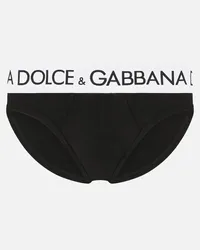 Dolce & Gabbana Mid-rise Briefs In Two-way Stretch Cotton - Uomo Intimo E Loungewear Nero Cotone Nero