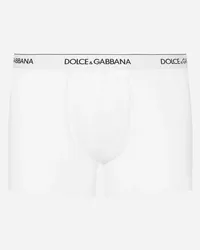 Dolce & Gabbana Bi-pack Boxer Regular Cotone Stretch - Uomo Intimo E Loungewear Bianco Cotone Bianco