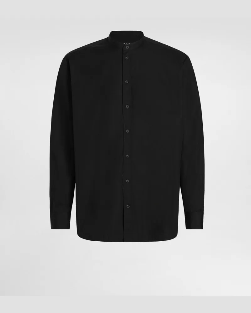 Dolce & Gabbana Camicia In Cotone - Uomo Camicie Nero Cotone Nero