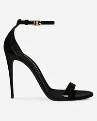 Dolce & Gabbana Sandalo In Vernice - Donna Sandali E Zeppe Multicolore Pelle Nero