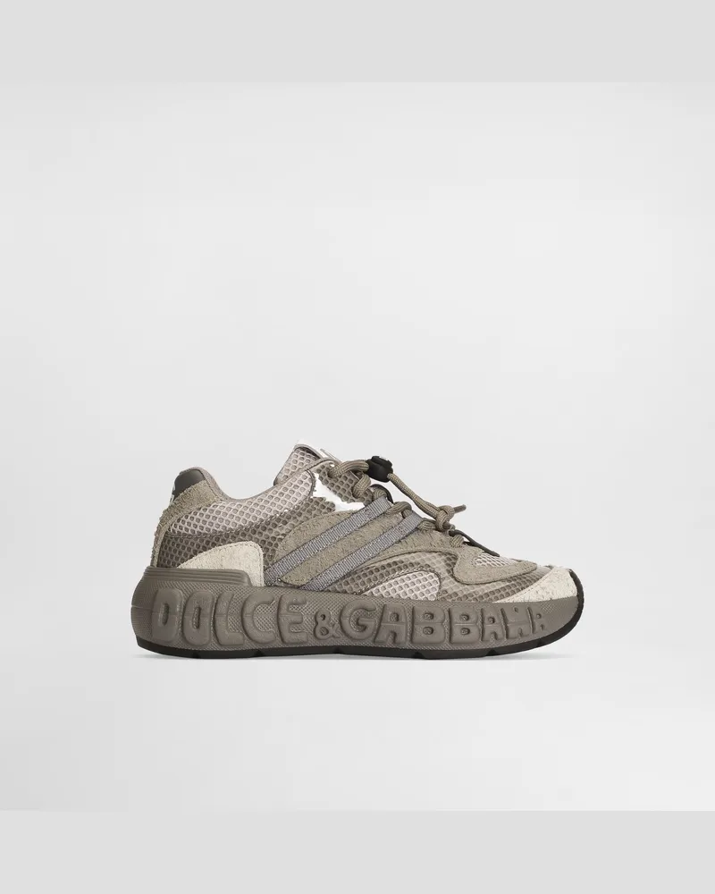Dolce & Gabbana Sneaker Dg Bounce 12 In Crosta - Uomo Collection Grigio Grigio