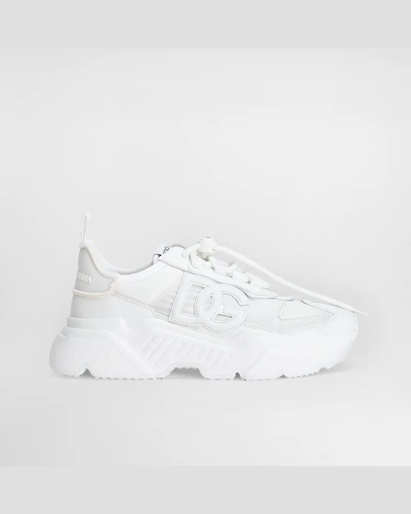 Dolce & Gabbana Sneaker Daymaster In Mix Materiali - Donna Sneaker Bianco Tessuto Bianco