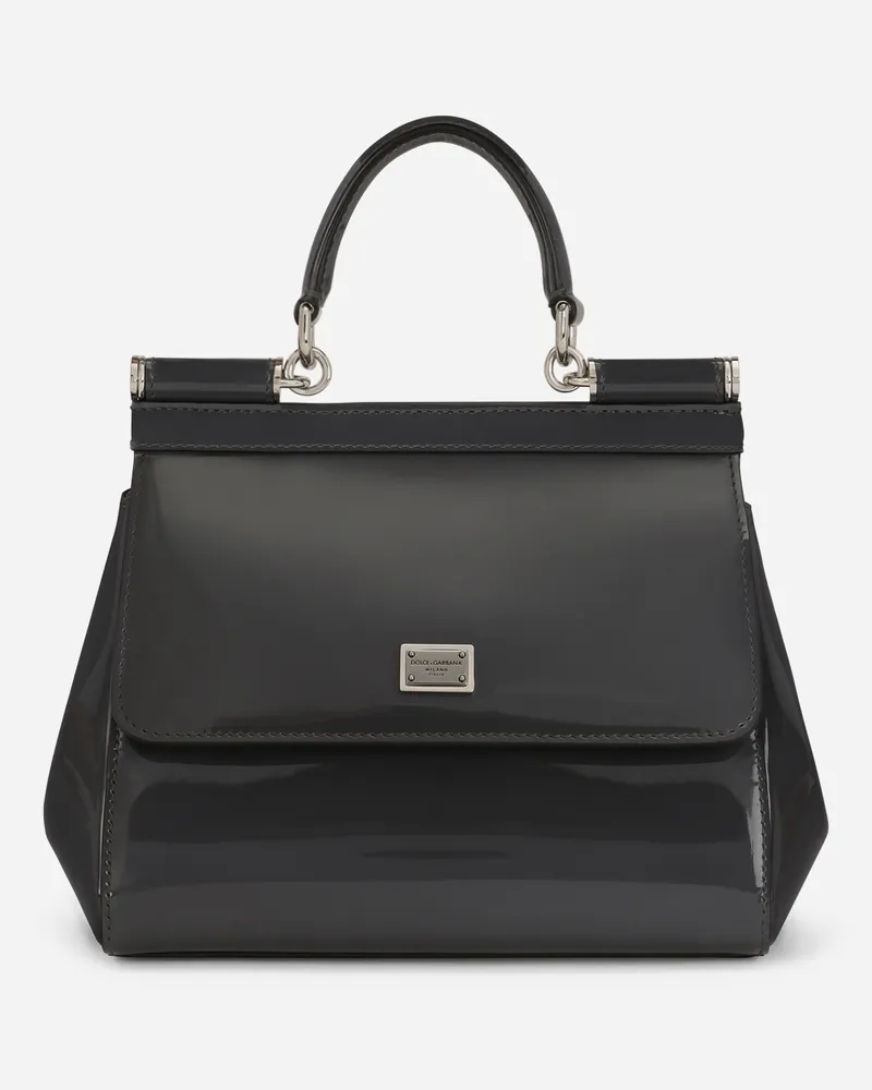 Dolce & Gabbana Borsa A Mano Sicily Media - Donna Borse A Mano Grigio Pelle Grigio