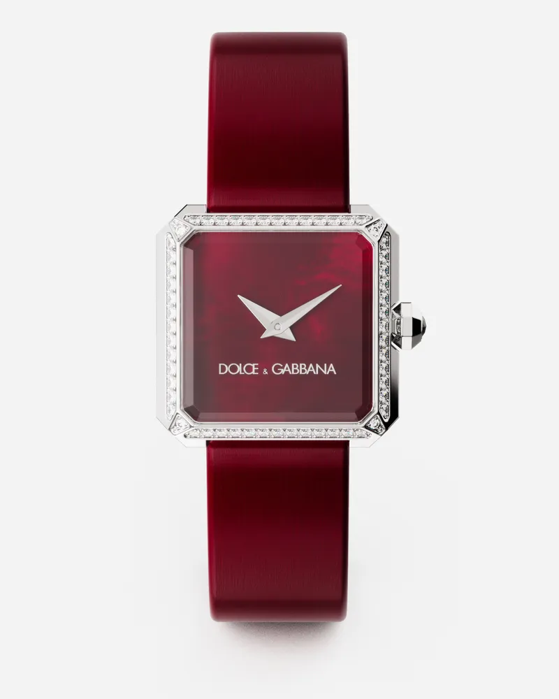 Dolce & Gabbana Sofia Steel Watch With Colorless Diamonds - Donna Orologi Bordeaux Bordeaux