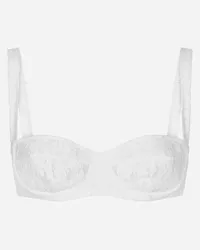 Dolce & Gabbana Reggiseno Balconcino In Pizzo - Donna Intimo Bianco Pizzo Bianco