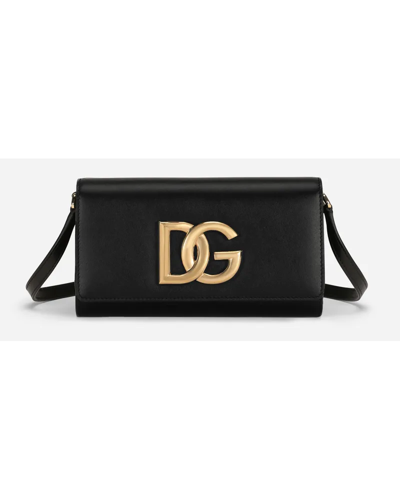 Dolce & Gabbana Clutch 3.5 In Pelle Di Vitello - Donna Borse A Spalla E Tracolla Nero Pelle Nero