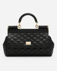 Dolce & Gabbana Borsa A Mano Sicily Piccola - Donna Borse A Mano Nero Pelle Nero